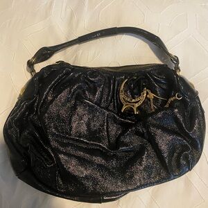 Juicy Couture Black Purse with Black Jewel Ring Charm